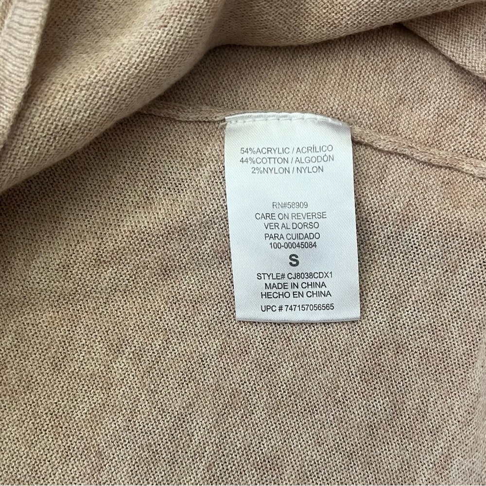 Copper Key cardigan minimalist loose oatmeal/cream long sleeves Women’s S - Picture 13 of 13